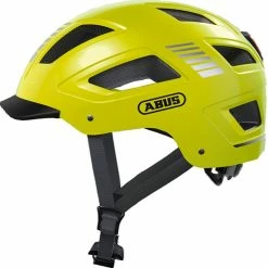 ABUS Casque Hyban 2.0 Jaune Fluo -magasin de vélo ca86910 abus casque hyban 2 0 jaune fluo 2x